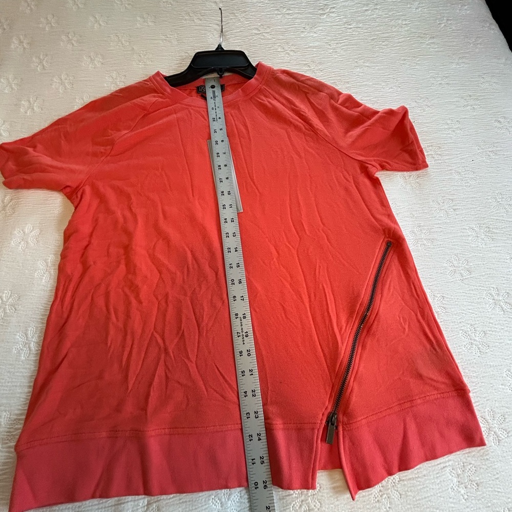 NWT Diane Gilman Top short sleeve orange size L - Picture 8 of 11